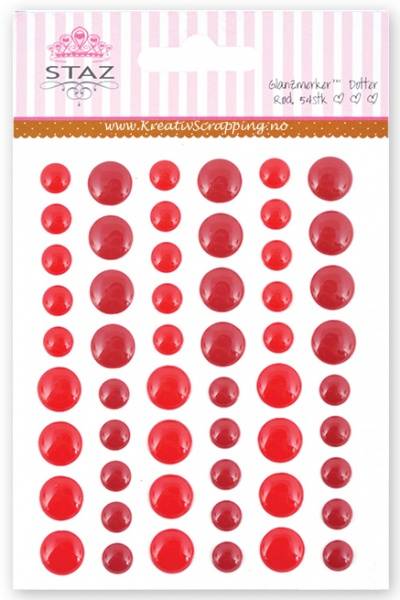 Staz - Glanzmerker - Dotter - Rød