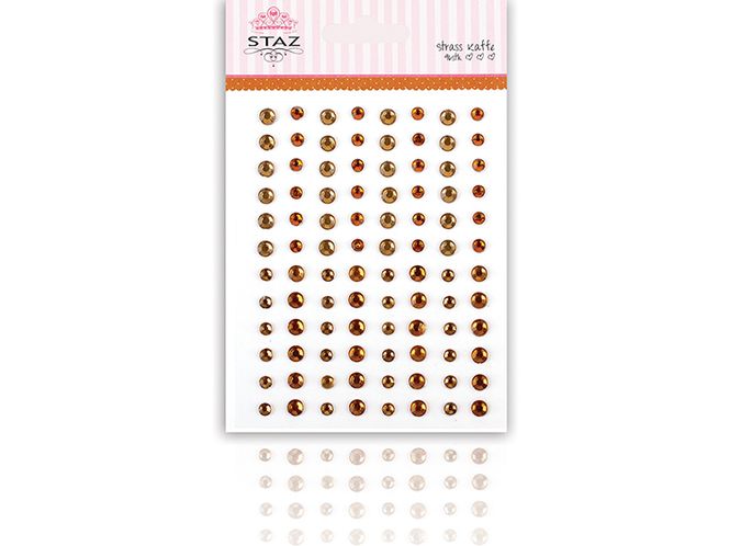 Hovedbilde STAZ - Strass m/lim - Kaffe - 96stk