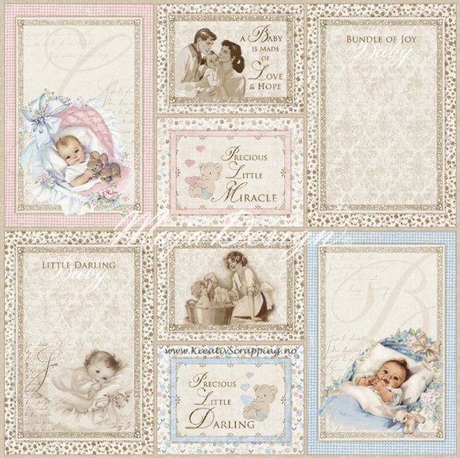 Hovedbilde Maja Design - 751 - Vintage Baby - Ephemera Cards