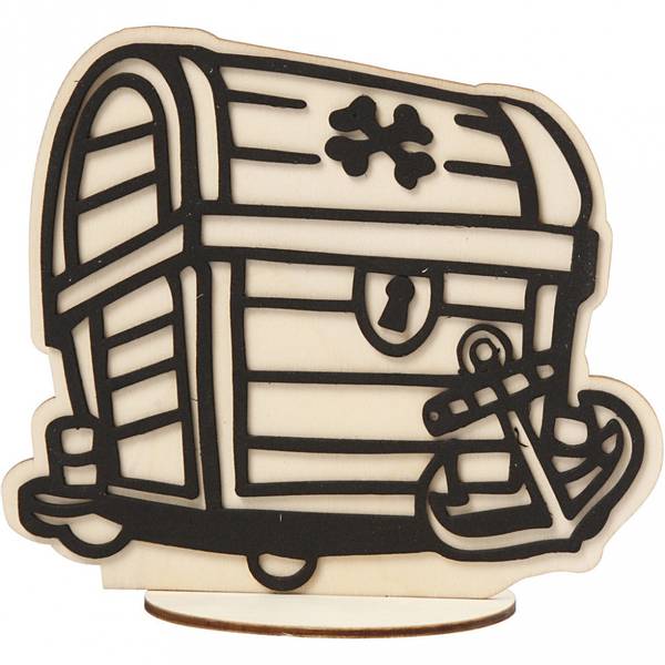 Creotime - Dekorasjonsfigur - Skattekiste - H: 13,5 cm