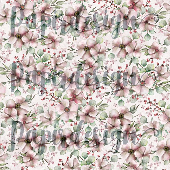 Hovedbilde Papirdesign - PD2100586 - Vårtegn - Blomsterfryd, rosa