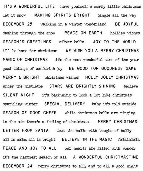 Tim Holtz - Stampers Anonymous - CMS424 - Tiny Text Christmas