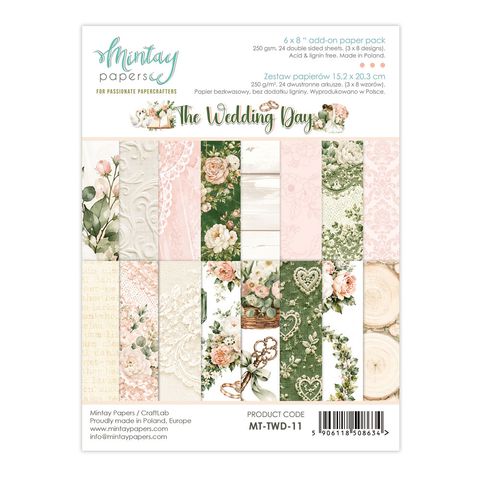 Hovedbilde Mintay - TWD - 6x8 Add on Paper Pack - The Wedding
