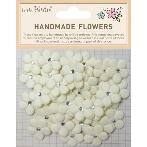 Hovedbilde Little Birdie - Handmade Flowers - Daisies - Ivory Pearl - 40 stk