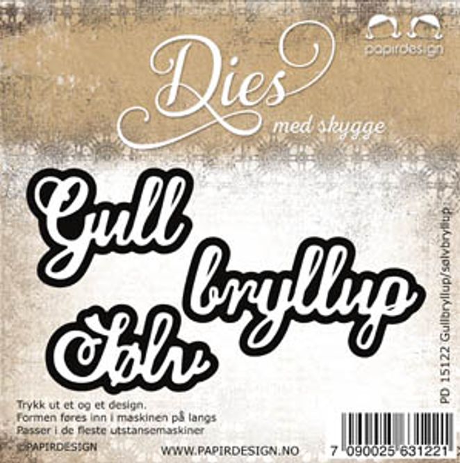 Hovedbilde Papirdesign dies PD15122 - Gull / Sølv bryllup