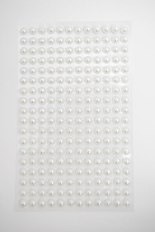 Kort & Godt - Stickers - ST-101 - Perle - 6mm - hvit 