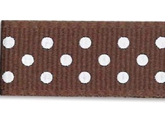 Hovedbilde Din fantasi - Bånd - 10mm - Prikker - 12 - Brun - 10 meter