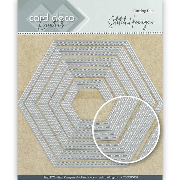 FIT - Dies - CDECD0030 - Card Deco Essentials - Stitch Hexagon