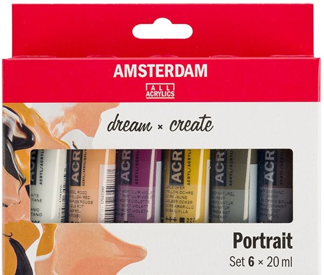 Hovedbilde Amsterdam - Acrylic Standard - 20ml - Sett  6 ass Portrett