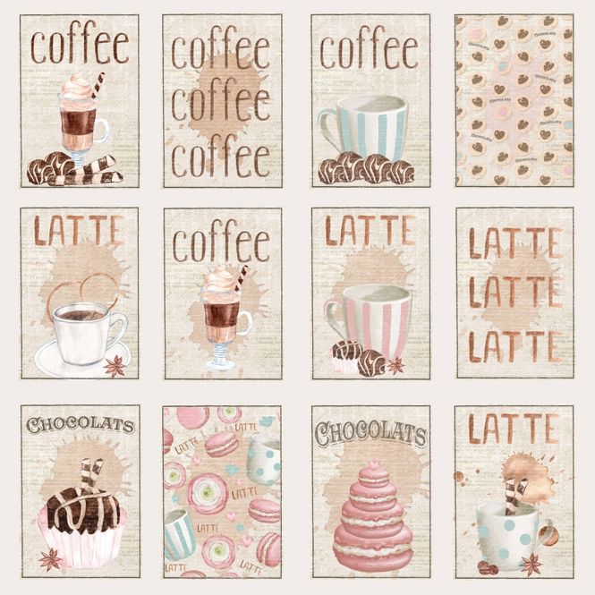 Hovedbilde Reprint - 12x12 - RP0443 - Coffee - Tags