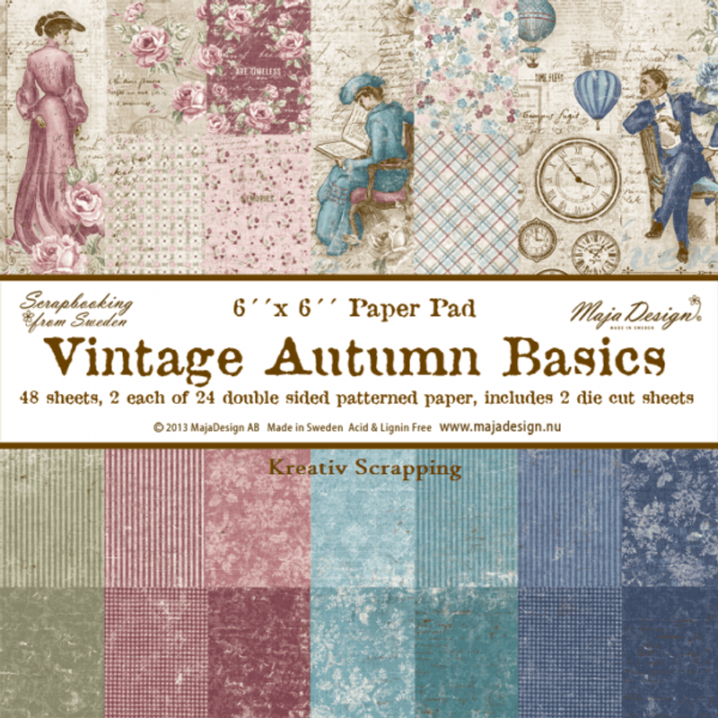 Maja Design -  648 - Paper pad 6x6 - Vintage Autumn Basics