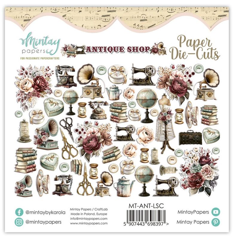 Mintay - ANT - Antique Shop - Paper Die-Cuts - 60 pcs