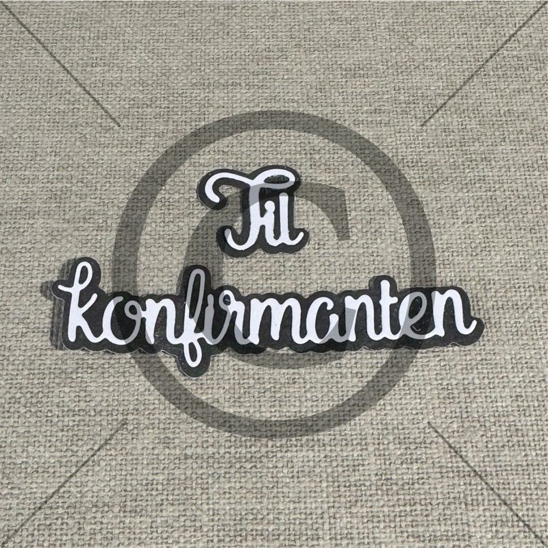 Papirdesign Dies PD 01352 - Til konfirmanten