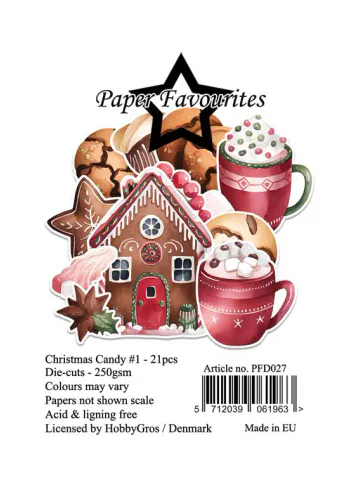 Hovedbilde Paper Favourites - Ephemera Die-Cuts - PFD027 - Christmas Candy #1 - 21 pcs