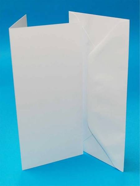 Craft UK - Cards & Envelopes - DL (9,8x21 cm) - White - 50 stk
