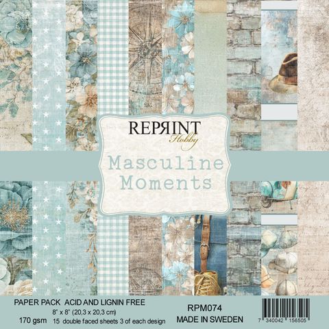 Hovedbilde Reprint - 8x8 - RPM074 - Masculine Moments - Paper Pack