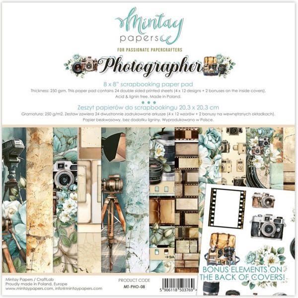 Mintay - PHO - 8x8 Paper Pad - Photographer