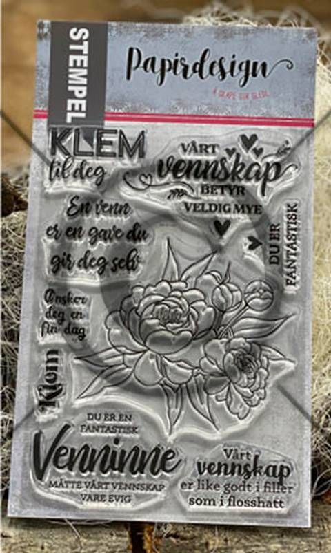 Papirdesign - Stempel - PD 2100717 - Peonhilsen