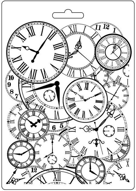 Hovedbilde Stamperia - Soft Mould - A5 - 548 - Clocks
