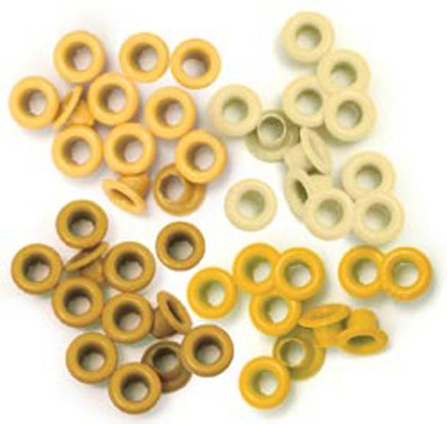We R Memory Keepers - Standard Eyelets - Yellow - 60 stk