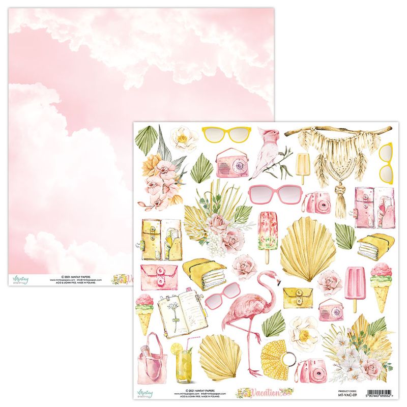 Mintay - VAC - 12x12 - Vacation - 09 Die Cut Sheet