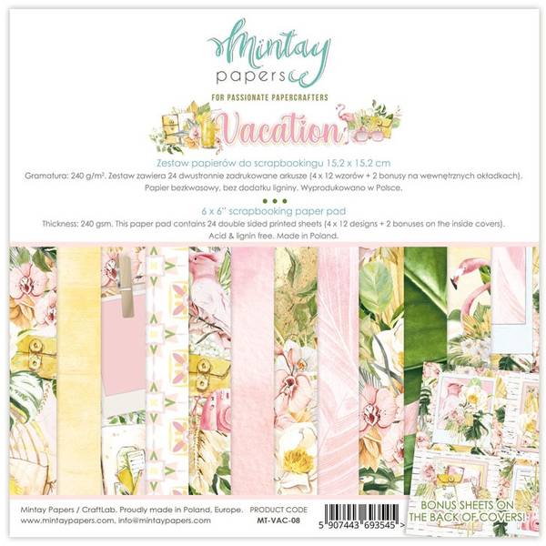 Mintay - VAC - 6x6 Paper Pad - Vacation