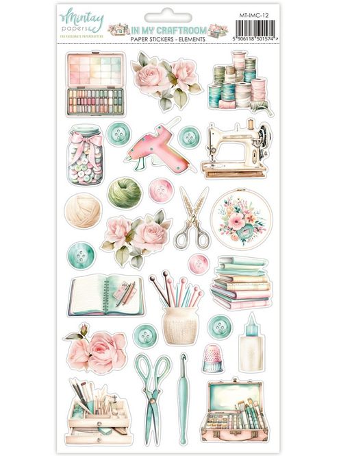 Hovedbilde Mintay - IMC - In My Craftroom - 6x12 Paper Stickers - Elements