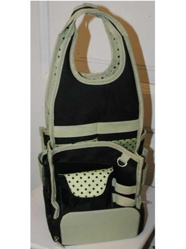 Scrap Tote - Oppbevarings veske - grønn og svart - ca 50 cm høy