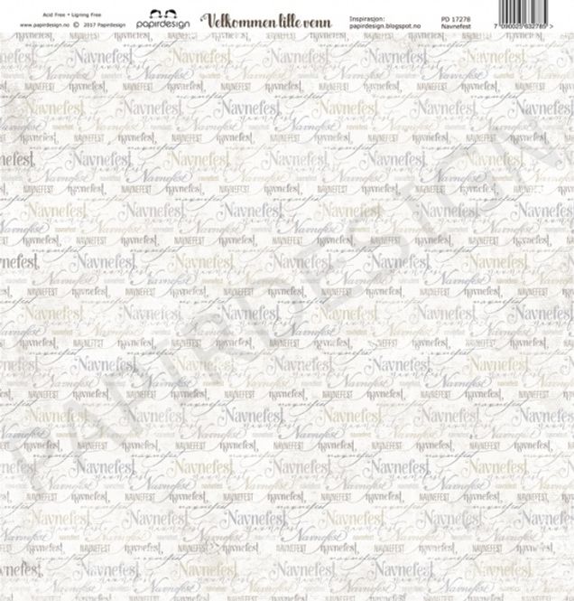 Hovedbilde Papirdesign - PD17278 - Velkommen lille venn - Navnefest