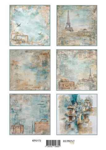 Hovedbilde Reprint -  KP0173 - A4 Klippeark - Masculine Moments - Tags