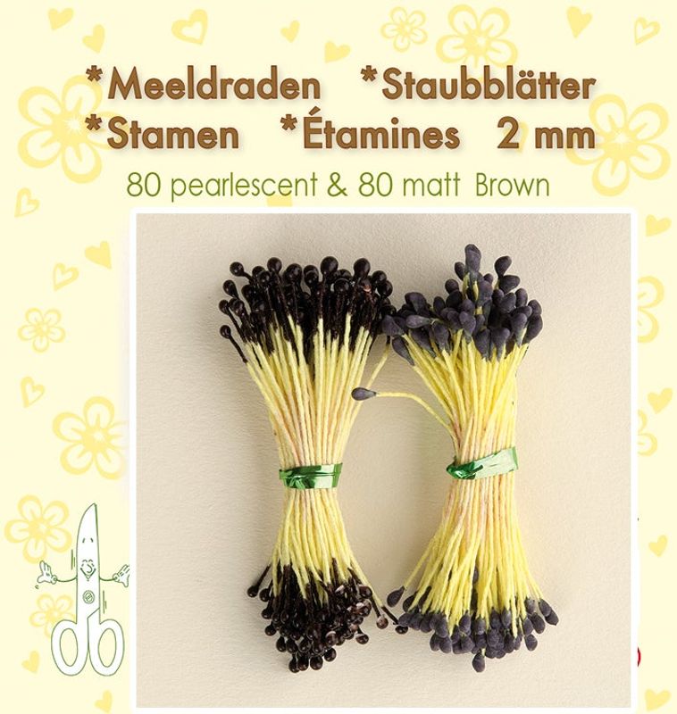 Leane Creatief - Stamen - 80 matt & 80 pearl - Brown