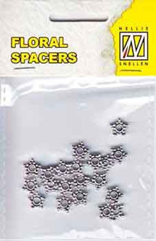 Nellie Snellen - Floral spacers - 003 - Silver