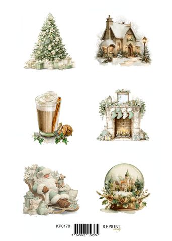 Hovedbilde Reprint -  KP0170 - A4 Klippeark - Home for Christmas - Home for Christmas 