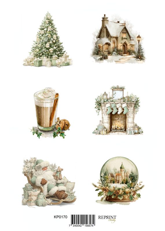 Reprint -  KP0170 - A4 Klippeark - Home for Christmas - Home for Christmas 