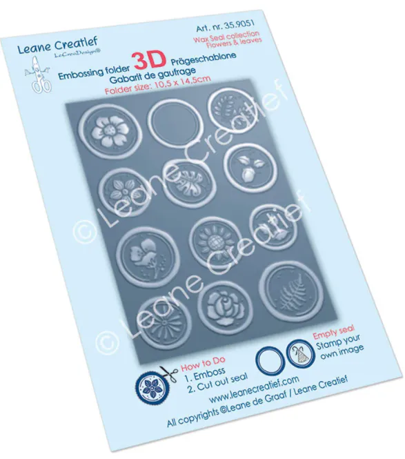 Hovedbilde Leane Creatief - 35.9051 - Embossing Folder - Seal Flower leaves