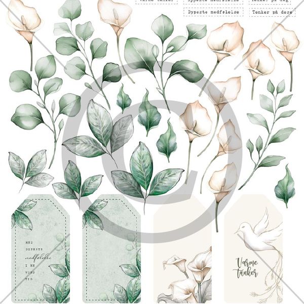 Papirdesign - 12x12 - PD 1350 - Dypeste medfølelse Tanker til de