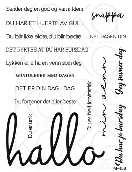 Hovedbilde Kort & Godt - M-458 - Hallo