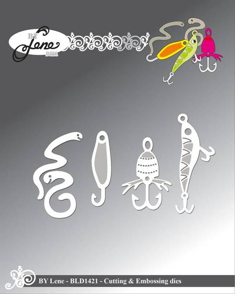 By Lene - Dies - BLD1421 - Fishing Hooks