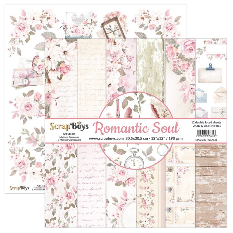 ScrapBoys - Romantic Soul - 12x12 Paper Pack
