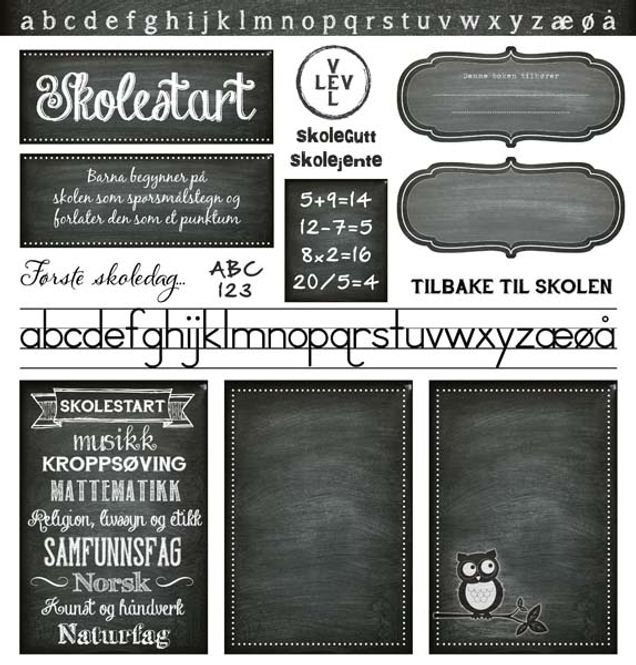 Hovedbilde Papirdesign - PD13847 - Skolestart - Tavle