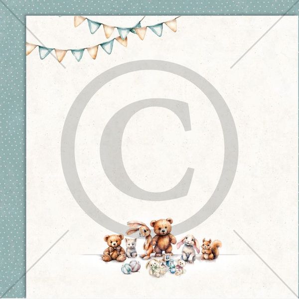 Papirdesign - 12x12 - PD 1444 - Søte små venner - Du er best