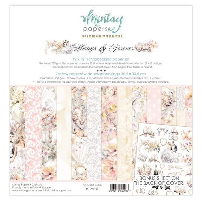 Hovedbilde Mintay - ALF - 12x12 Paper Set - Always & Forever