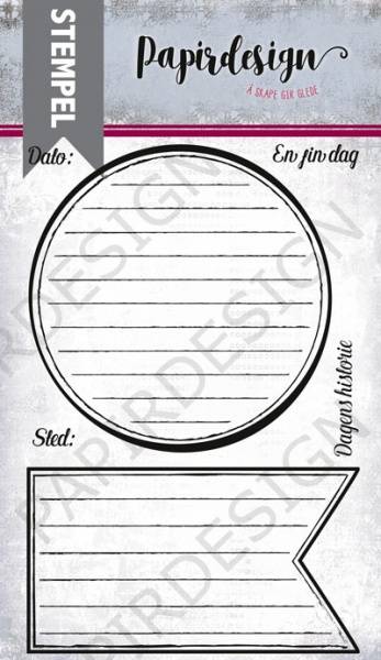 Papirdesign - Stempel - PD17338 - Tekstbokser