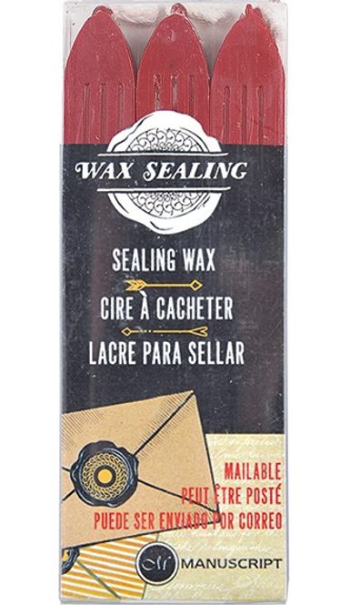 Hovedbilde Manuscript - Sealing Wax - Lakkstang m/ veke - Rød - 3pk