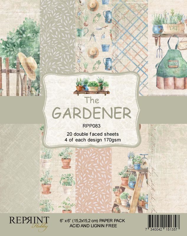 Reprint - 6x6 - RPP083 - The Gardener Paper Pack