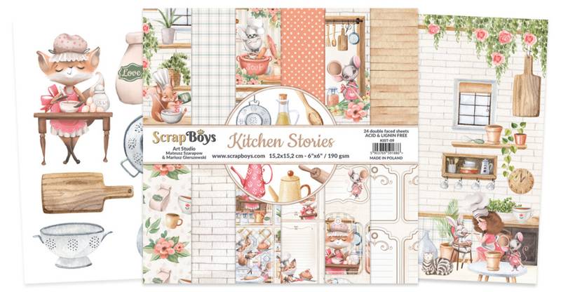 ScrapBoys - Kitchen Stories - 6x6 - Paper pad