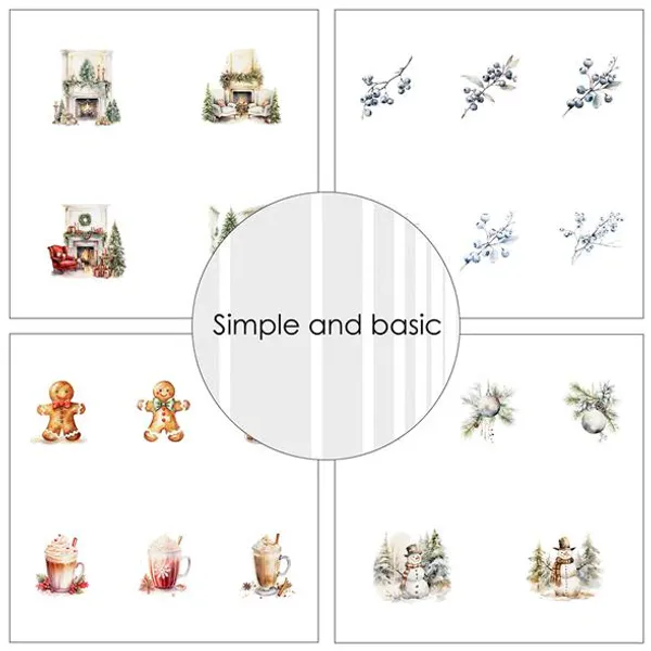 Simple and basic - SBP536 - Paper Pack - 15x15cm - Christmas, Ch