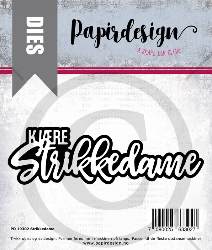 Papirdesign Dies PD19302 - Strikkedame