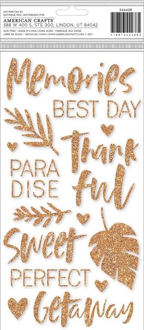 Hovedbilde Thickers - 344438 - Glitter Foam Phrase - Copper on white foam -
