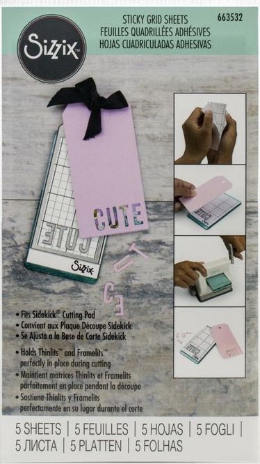 Hovedbilde Sizzix - 663532 - Accessory - Sticky Grid Sheets - 2 1/2 x 4 3/4